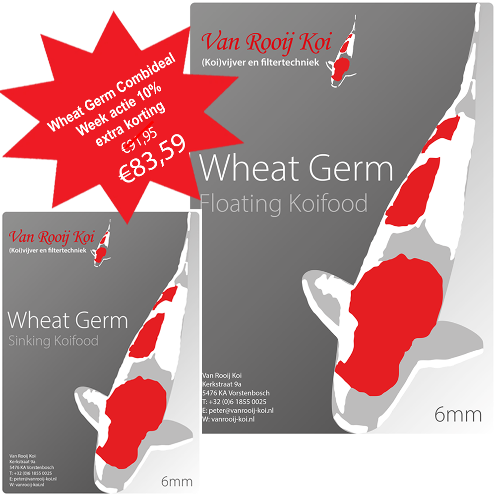 Wheat Germ Floating 6mm 6kg + Wheat Germ Sinking 6mm 3,5kg Combideal